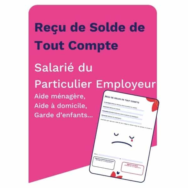 Cette image présente un solde de tout compte du particulier employeur à télécharger