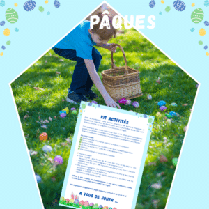 Cette image montre le pack d'activités pour les enfants pour les fêtes de Pâques